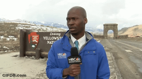 A Man Wearing A Blue Jacket With Nbc Montana On It GIF