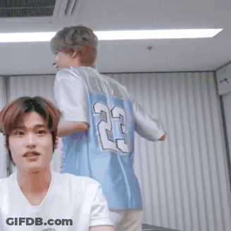 Man Wearing Blue Jersey Number 23 GIF