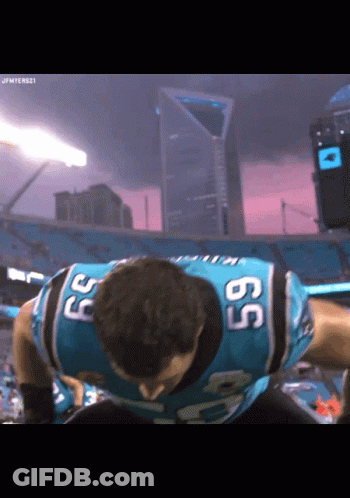 A Man Wearing A Blue Jersey With The Number 35 On It GIF