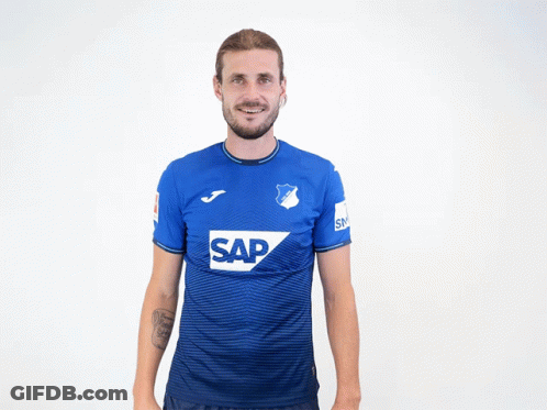 A Man Wearing A Blue Jersey With The Number 6 On The Back GIF