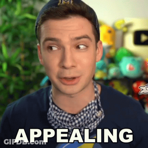 Man In Blue Shirt And Hat Saying Appealing GIF