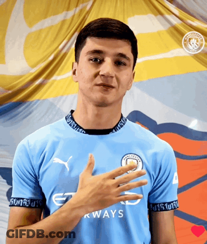 A Man Wearing A Blue Shirt That Says " Airways " On It GIF