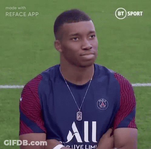 A Man Wearing A Blue Shirt That Says All GIF