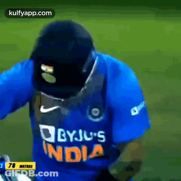 A Man Wearing A Blue Shirt That Says Byju 'S India On It GIF