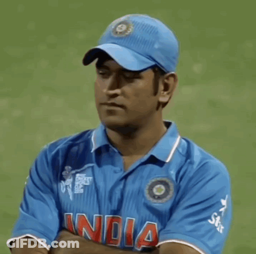 A Man Wearing A Blue Shirt With India Written On It GIF