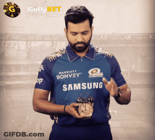 A Man Wearing A Blue Shirt With Samsung On It GIF