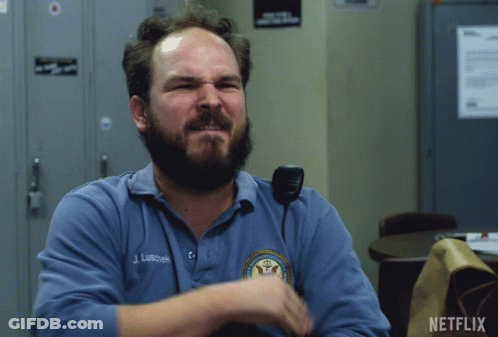 A Man Wearing A Blue Shirt With The Name J. Lee On It Giving A Thumbs Up GIF