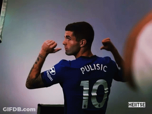 A Man Wearing A Blue Shirt With The Number 10 On The Back GIF