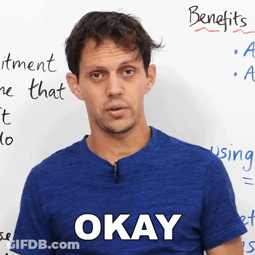Man Wearing Blue Shirt With Okay GIF