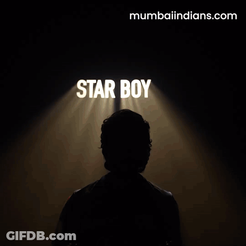 A Man Wearing A Blue Shirt With The Word Star Boy On It GIF