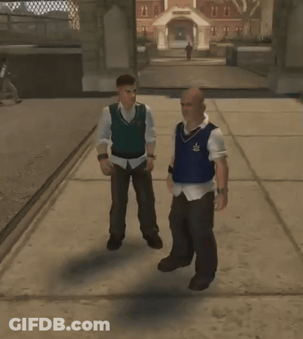 A Man Wearing A Blue Vest With A Crest On It GIF