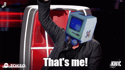 A Man Wearing A Box On His Head Says That 'S Me GIF