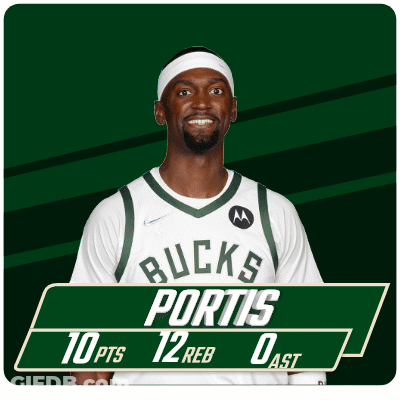 A Man Wearing A Bucks Jersey With A Headband On GIF