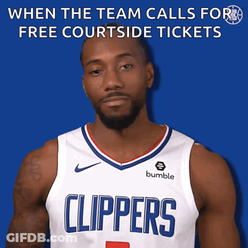 A Man Wearing A Clippers Jersey Gives A Thumbs Up GIF