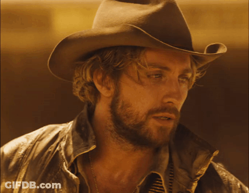 Man In Cowboy Hat And Leather Jacket GIF