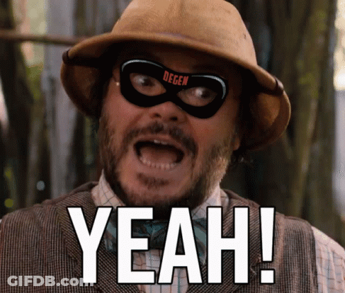 A Man Wearing A Degen Mask And A Hat Says Yeah GIF