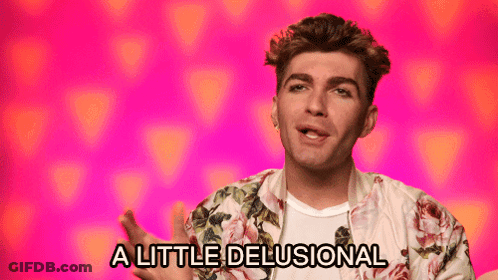A Man Wearing A Floral Jacket Says A Little Delusional GIF