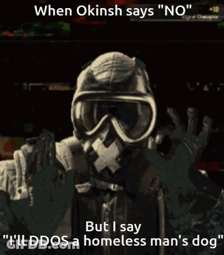 A Man Wearing A Gas Mask And Goggles Says " But I Say " GIF