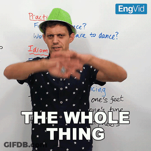 Man In Green Hat Standing Before White Board GIF