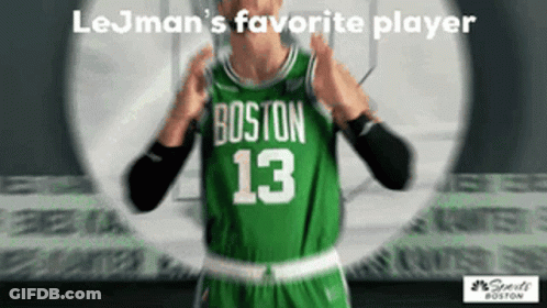 A Man Wearing A Green Jersey With The Number 13 GIF