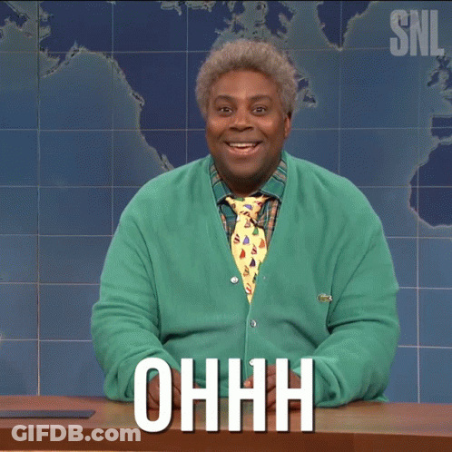 A Man Wearing A Green Sweater And Tie Says Ohhhh GIF