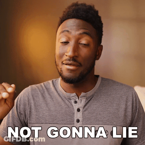 Man In Grey Shirt Says Not Gonna Lie GIF