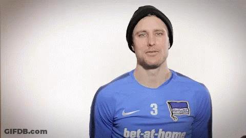 A Man Wearing A Hat And A Blue Jersey With The Number 3 On It GIF