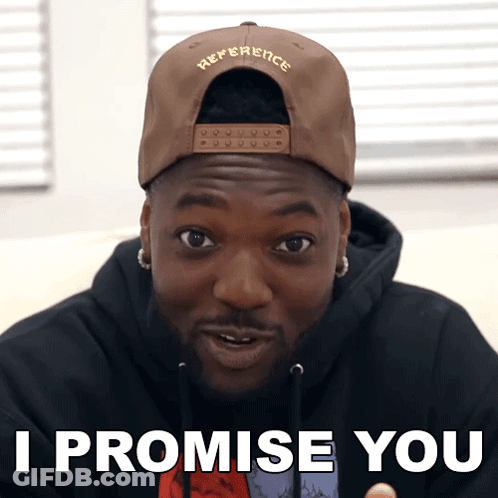 A Man Wearing A Hat And A Hoodie Says " I Promise You " GIF