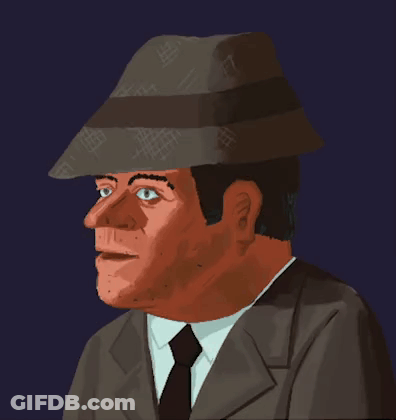 A Man Wearing A Hat And A Suit And Tie GIF