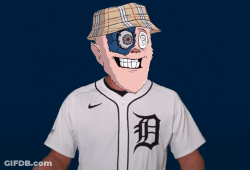 A Man Wearing A Hat And A Tigers Jersey Giving A Thumbs Up GIF