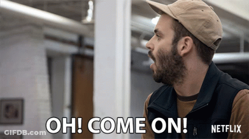 Man In Hat And Vest Saying Oh Come On GIF