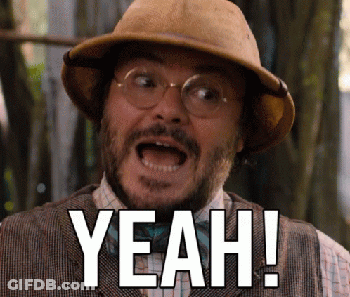 A Man Wearing A Hat And Glasses Says Yeah In White Letters GIF