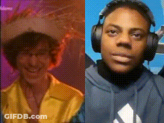 A Man Wearing A Hat And Headphones Is Next To A Man Wearing A Hoodie GIF