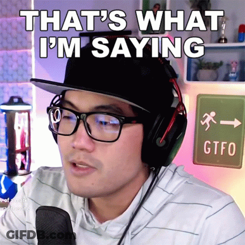 A Man Wearing A Hat And Headphones Says That 'S What I 'M Saying GIF