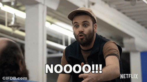 Man Wearing Hat And Vest Saying Noooo GIF