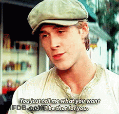 A Man Wearing A Hat Says " You Just Tell Me What You Want And I 'Ll Be That For You " . GIF