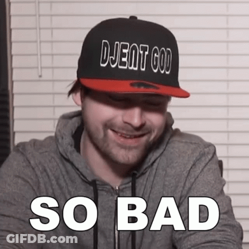 A Man Wearing A Hat That Says Djent God GIF