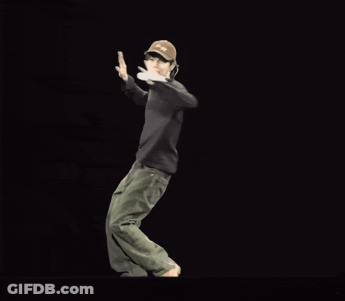 A Man Wearing A Hat That Says Jeep Is Dancing GIF