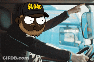 A Man Wearing A Hat That Says $ Load On It GIF