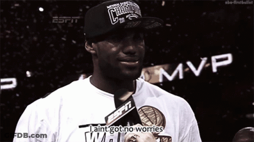 A Man Wearing A Hat That Says National Basketball Champions GIF