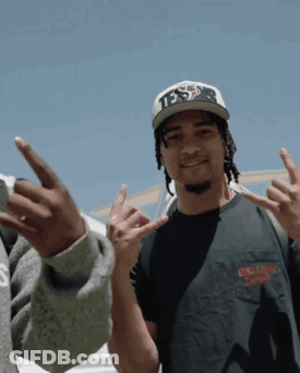 A Man Wearing A Hat That Says Tds Is Giving The Middle Finger GIF