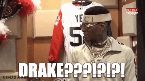 A Man Wearing A Headband And Sunglasses Says Drake GIF