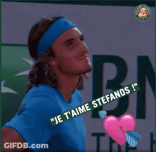 A Man Wearing A Headband With The Words Je T'aime Stefanos GIF