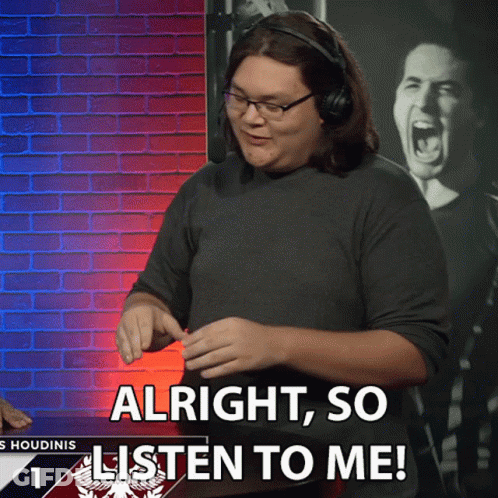 A Man Wearing A Headset Says Alright So Listen To Me GIF