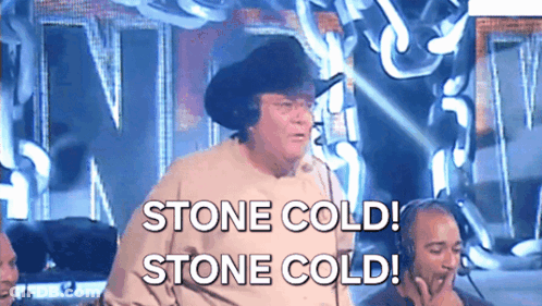 A Man Wearing A Headset Says Stone Cold Stone Cold GIF