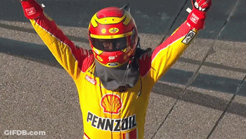 A Man Wearing A Helmet And A Pennzoil Jersey GIF