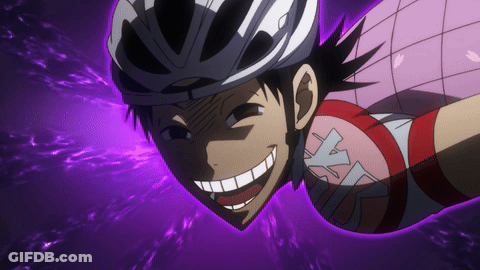 A Man Wearing A Helmet And A Pink Shirt Has A Huge Smile On His Face GIF