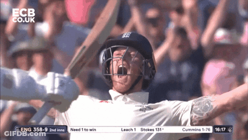 A Man Wearing A Helmet And A White Shirt Is Playing Cricket GIF