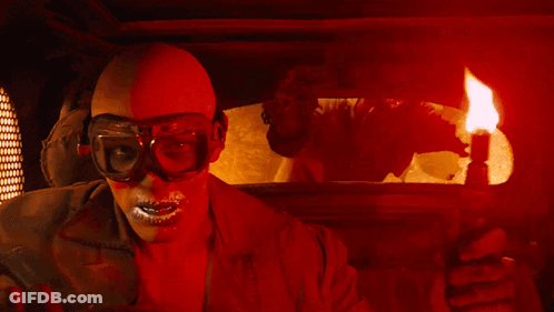 A Man Wearing A Helmet And Goggles Says " I Live I Die " GIF