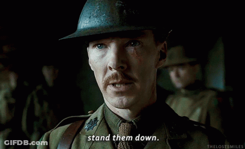 Man In Helmet Saying Stand Them Down GIF
